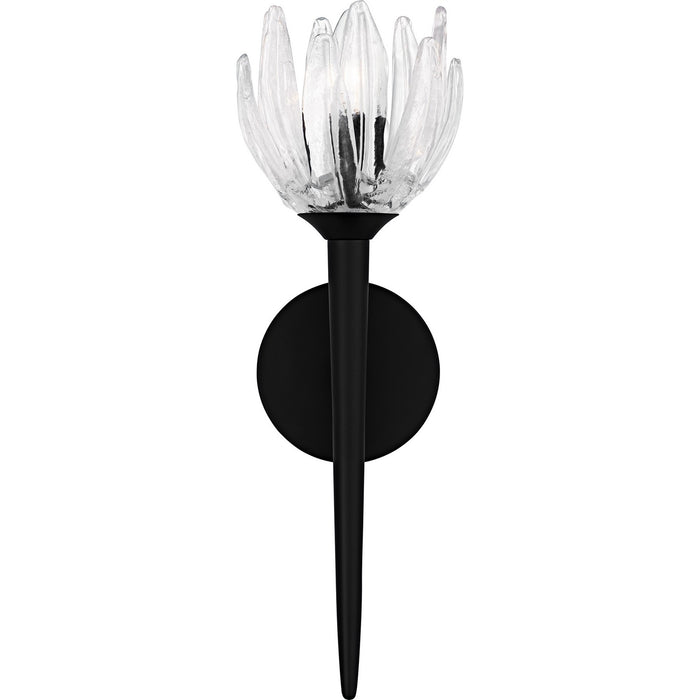 Quoizel SHA8806MBK One Light Wall Sconce, Matte Black