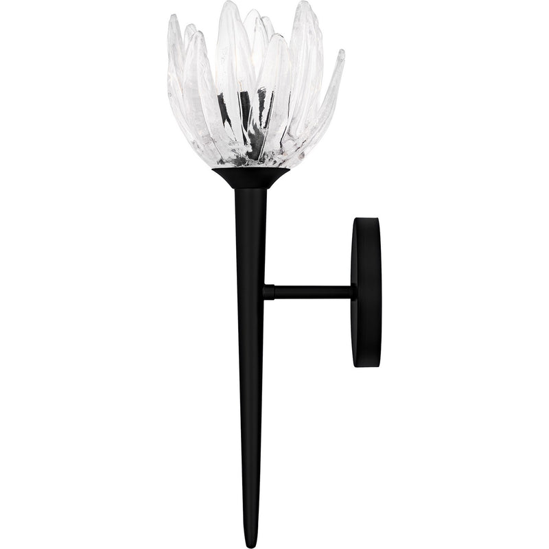 Quoizel SHA8806MBK One Light Wall Sconce, Matte Black