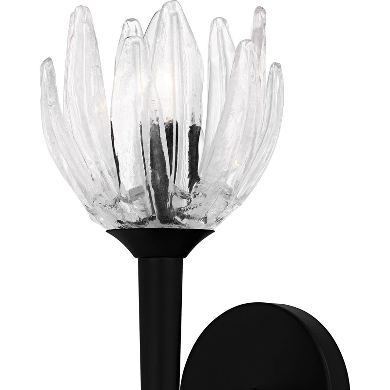 Quoizel SHA8806MBK One Light Wall Sconce, Matte Black