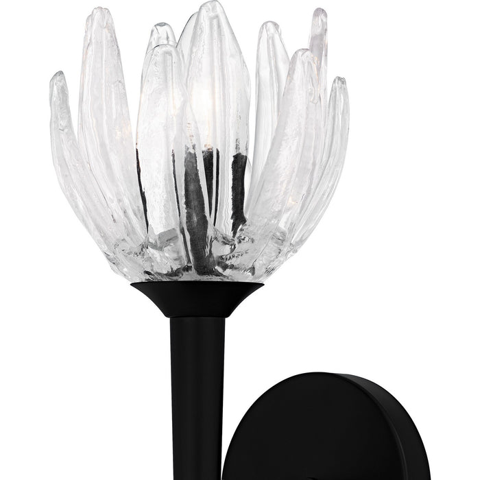 Quoizel SHA8806MBK One Light Wall Sconce, Matte Black