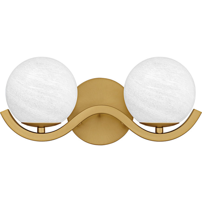 Quoizel SRI8615AB Two Light Bath, Aged Brass