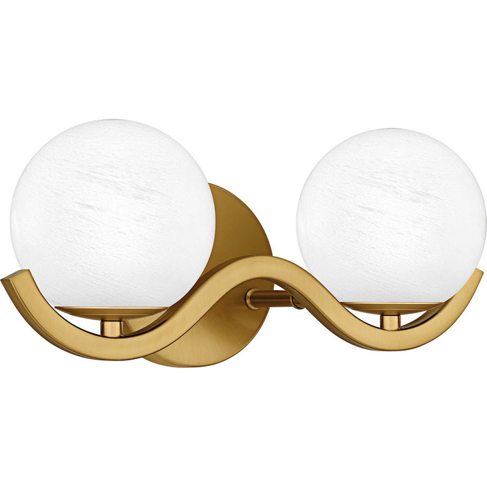 Quoizel SRI8615AB Two Light Bath, Aged Brass
