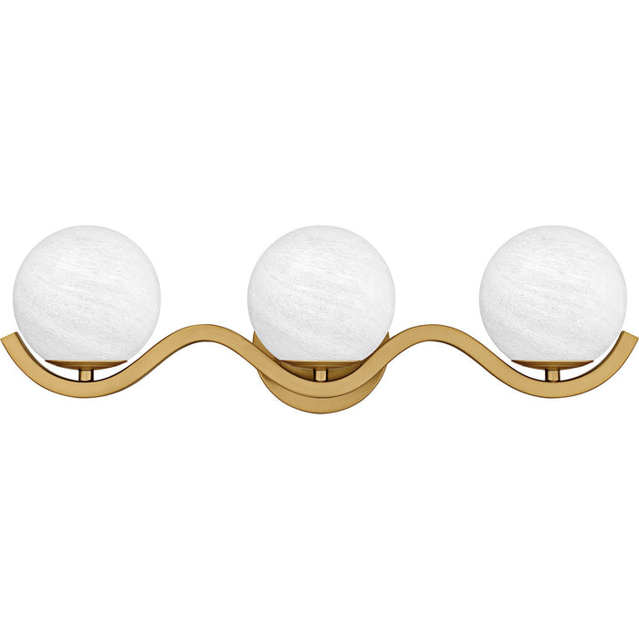 Quoizel SRI8623AB Three Light Bath, Aged Brass