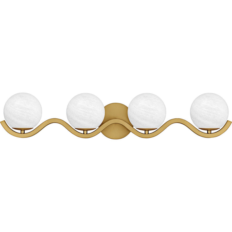 Quoizel SRI8631AB Four Light Bath, Aged Brass