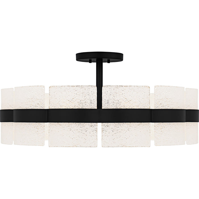 Quoizel SWE1730MBK Six Light Semi-Flush Mount, Matte Black