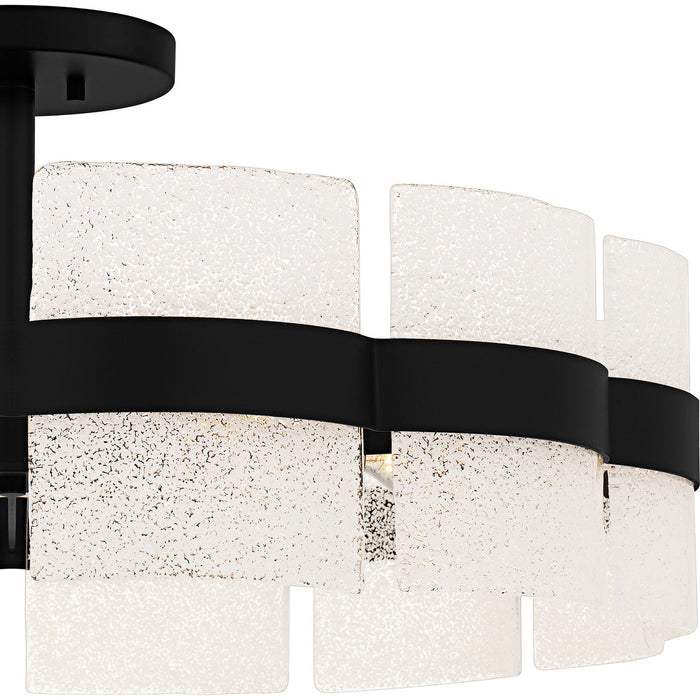 Quoizel SWE1730MBK Six Light Semi-Flush Mount, Matte Black