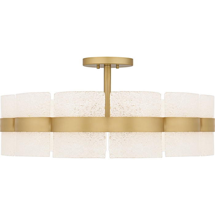 Quoizel SWE1730SGD Six Light Semi-Flush Mount, Soft Gold