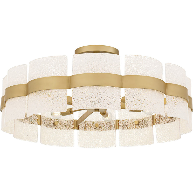 Quoizel SWE1730SGD Six Light Semi-Flush Mount, Soft Gold