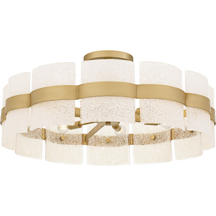 Quoizel SWE1730SGD Six Light Semi-Flush Mount, Soft Gold