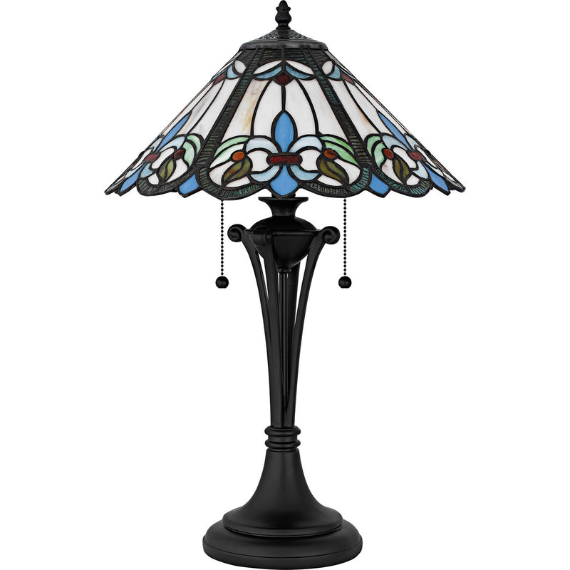 Quoizel TF6764MBK Two Light Table Lamp, Matte Black