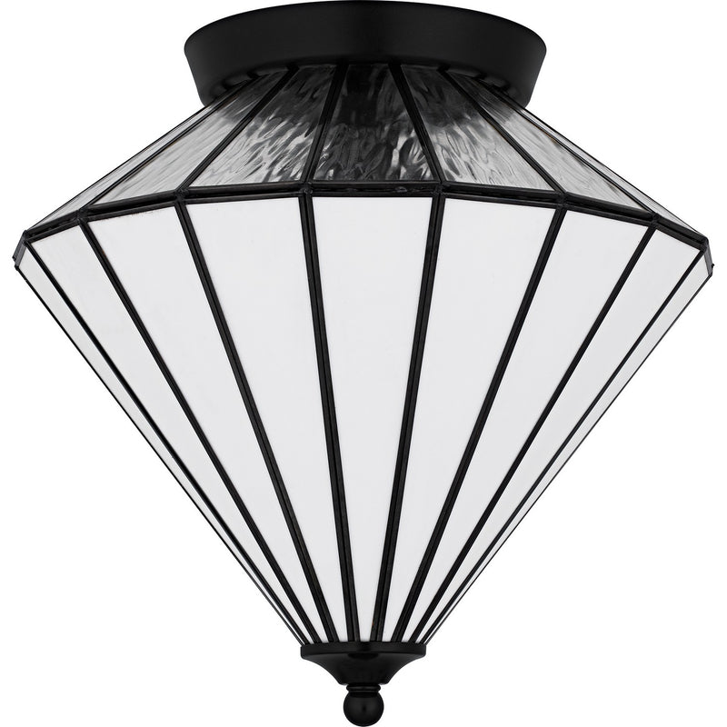 Quoizel TF6812MBK Three Light Flush Mount, Matte Black