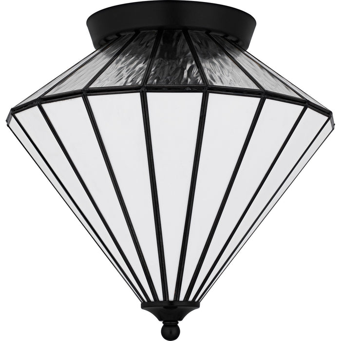 Quoizel TF6812MBK Three Light Flush Mount, Matte Black