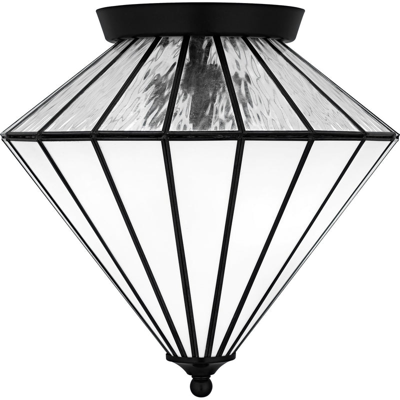 Quoizel TF6812MBK Three Light Flush Mount, Matte Black