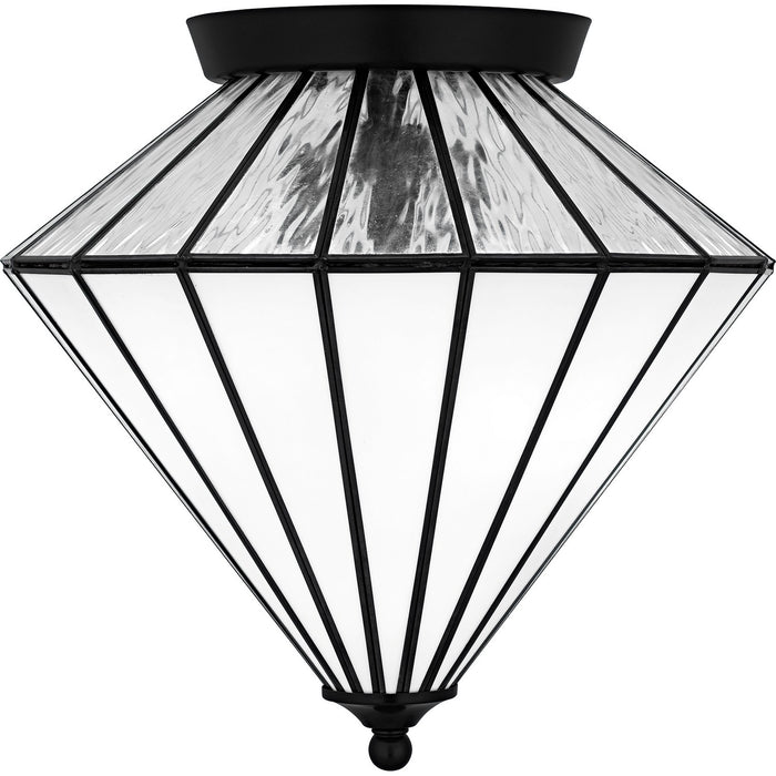 Quoizel TF6812MBK Three Light Flush Mount, Matte Black