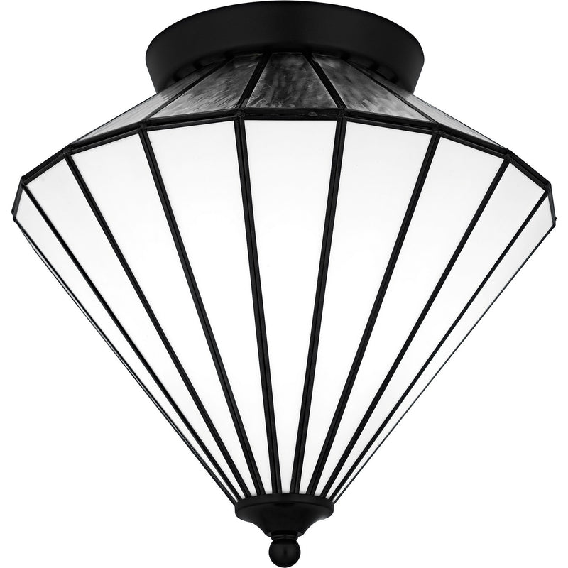 Quoizel TF6812MBK Three Light Flush Mount, Matte Black