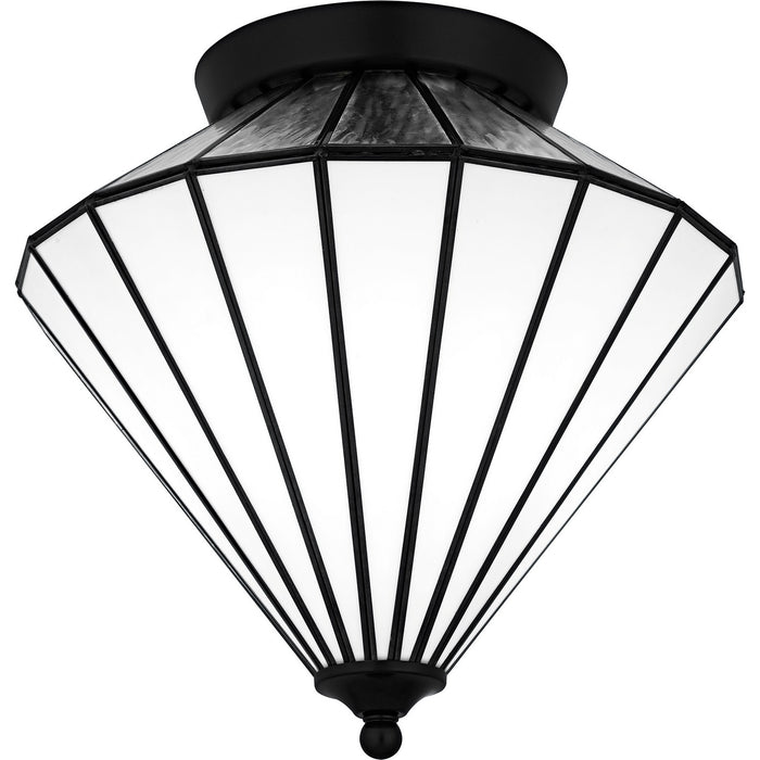 Quoizel TF6812MBK Three Light Flush Mount, Matte Black