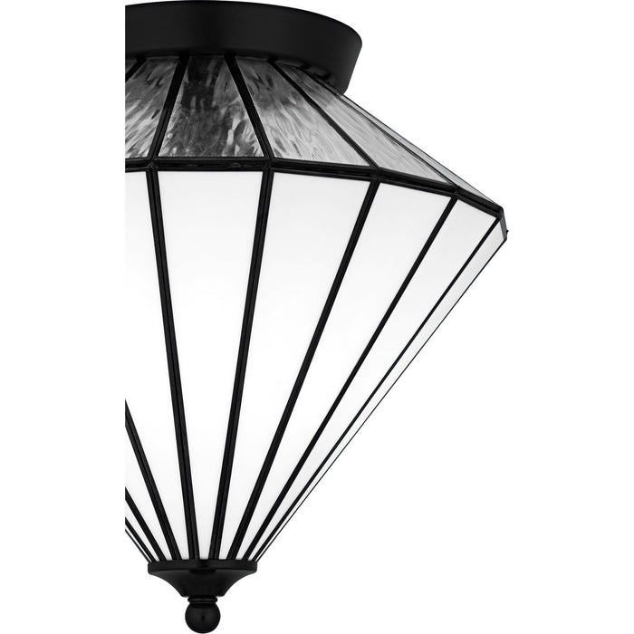 Quoizel TF6812MBK Three Light Flush Mount, Matte Black