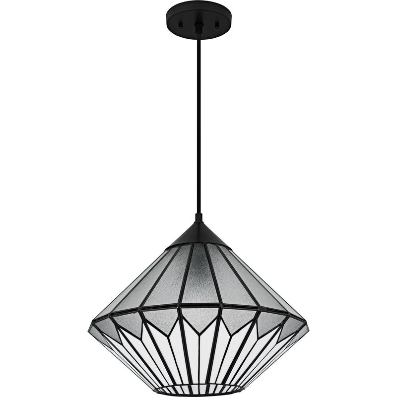 Quoizel TF6813MBK One Light Pendant, Matte Black