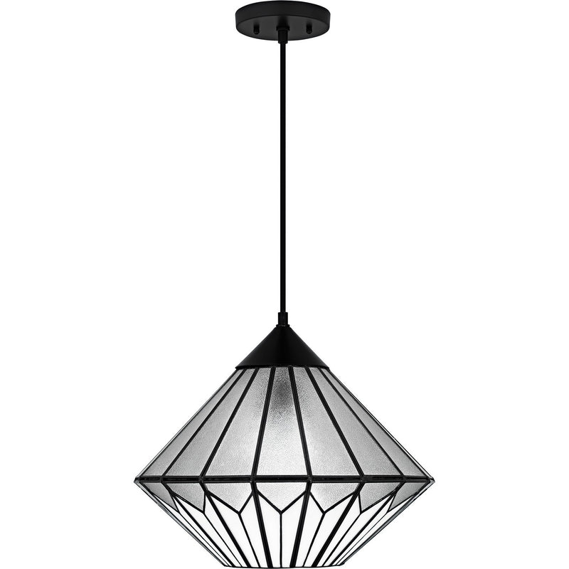 Quoizel TF6813MBK One Light Pendant, Matte Black