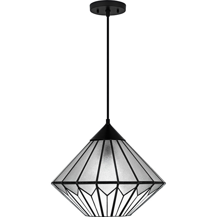 Quoizel TF6813MBK One Light Pendant, Matte Black