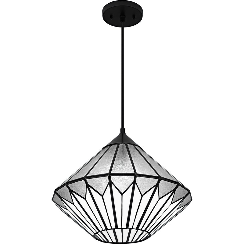 Quoizel TF6813MBK One Light Pendant, Matte Black