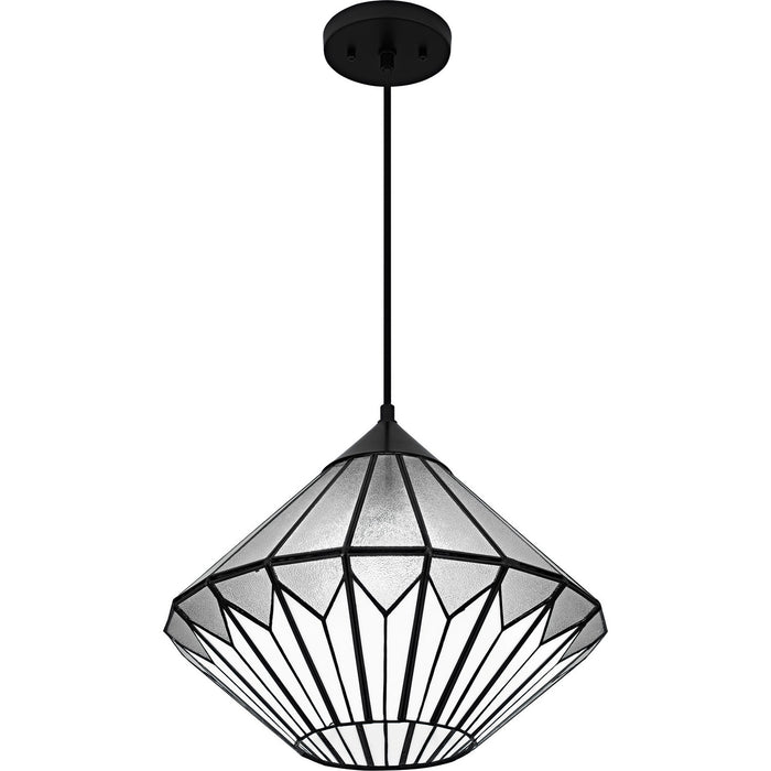 Quoizel TF6813MBK One Light Pendant, Matte Black