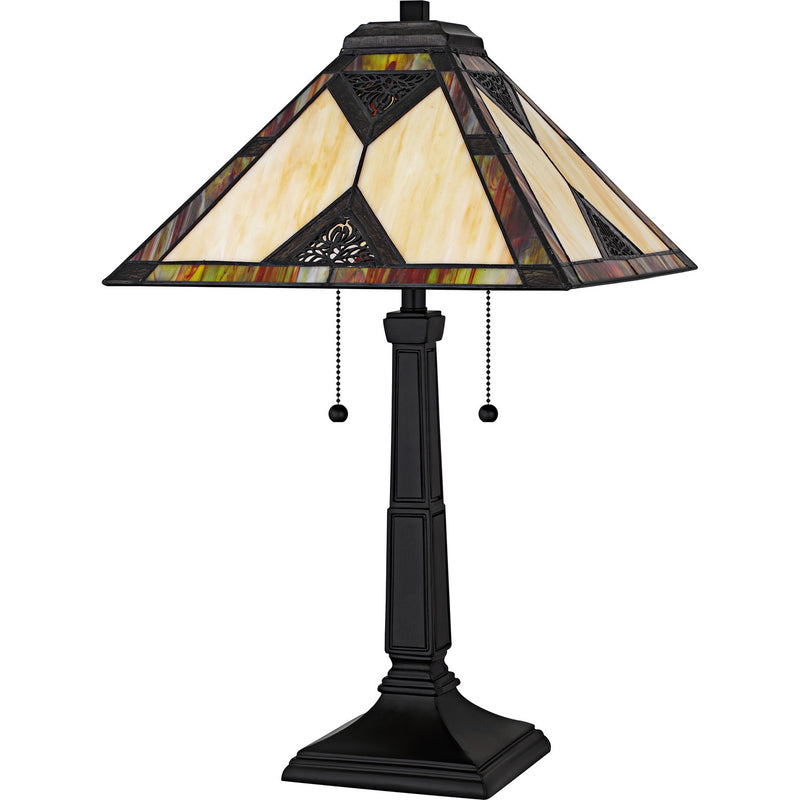 Quoizel TF6816MBK Two Light Table Lamp, Matte Black