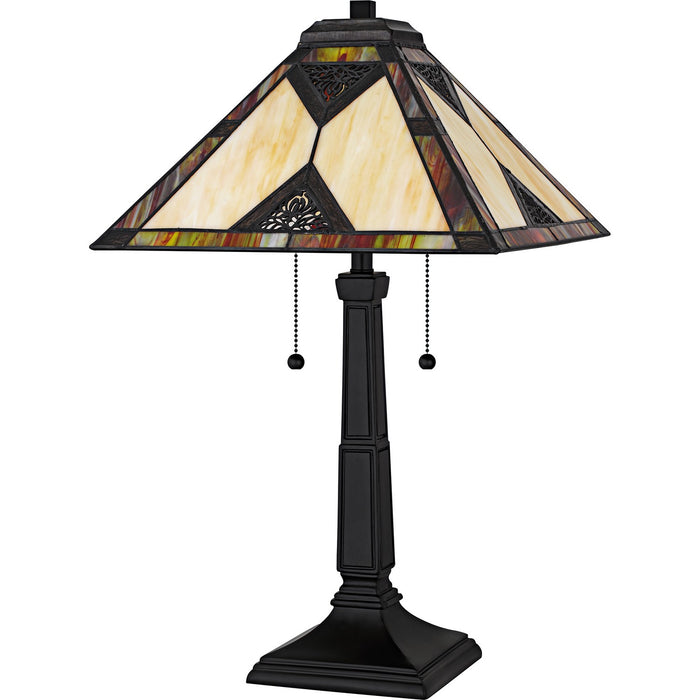 Quoizel TF6816MBK Two Light Table Lamp, Matte Black