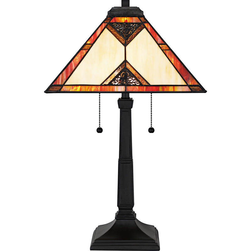 Quoizel TF6816MBK Two Light Table Lamp, Matte Black