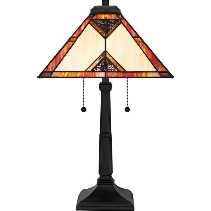 Quoizel TF6816MBK Two Light Table Lamp, Matte Black