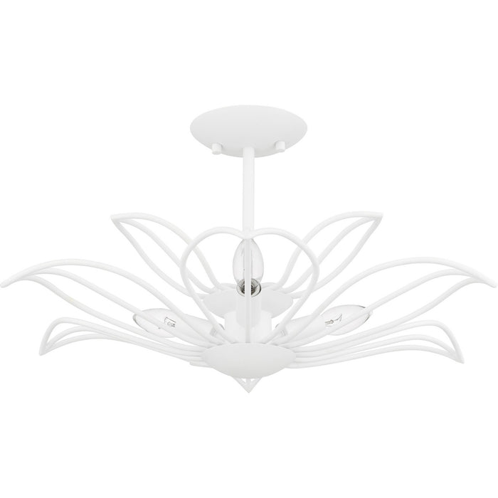 Quoizel TLH1722SW Three Light Semi-Flush Mount, Sand White