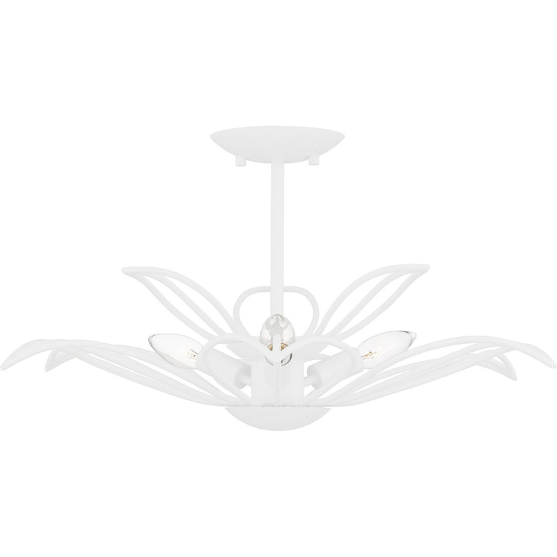 Quoizel TLH1722SW Three Light Semi-Flush Mount, Sand White