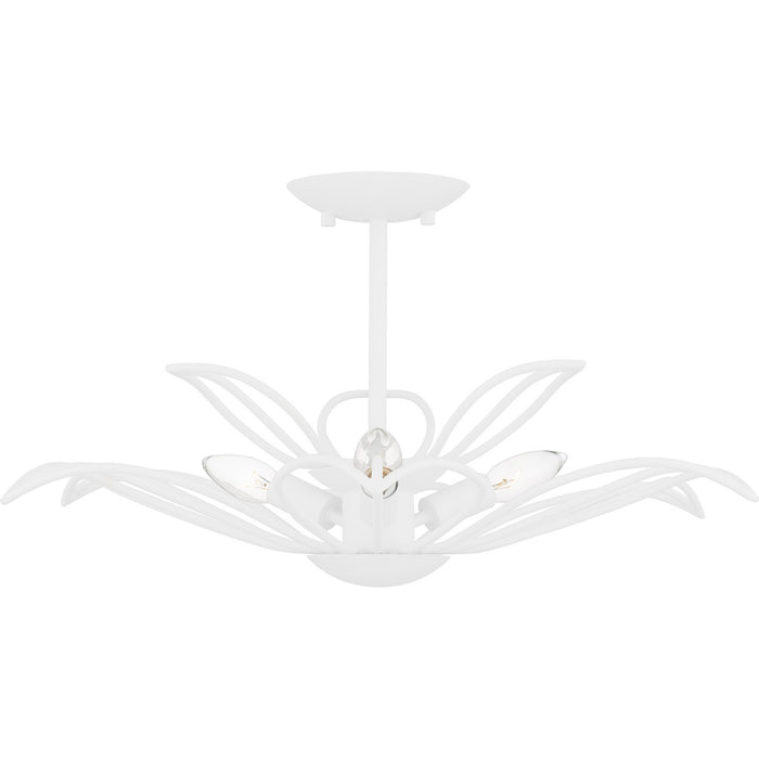Quoizel TLH1722SW Three Light Semi-Flush Mount, Sand White