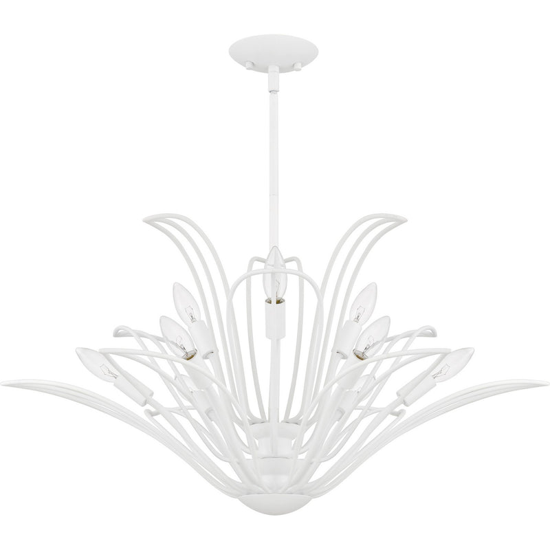 Quoizel TLH5032SW Nine Light Chandelier, Sand White