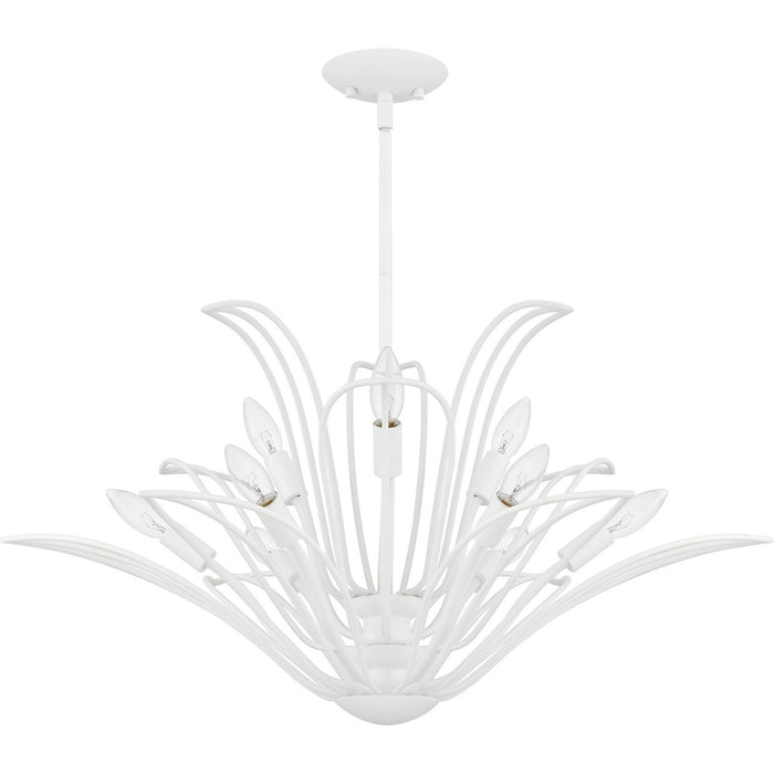 Quoizel TLH5032SW Nine Light Chandelier, Sand White