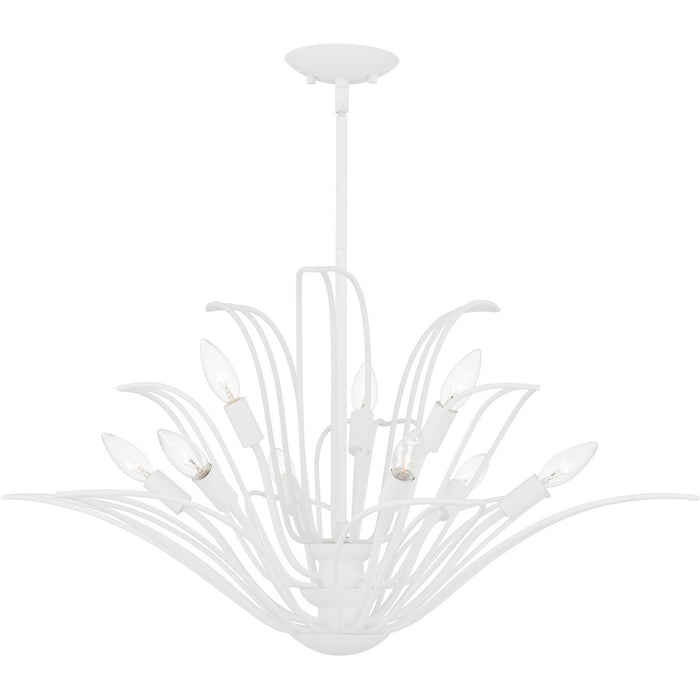 Quoizel TLH5032SW Nine Light Chandelier, Sand White