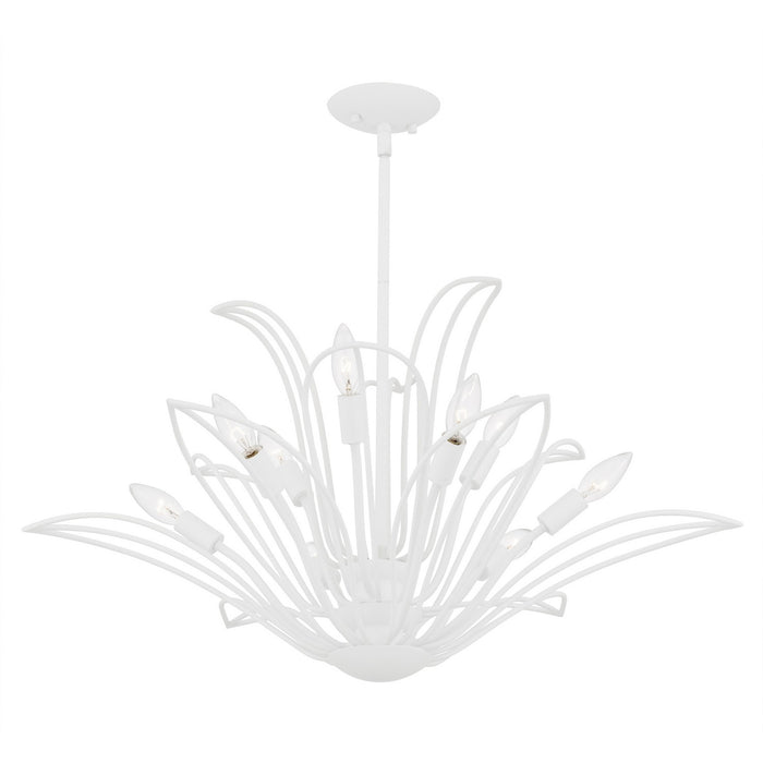 Quoizel TLH5032SW Nine Light Chandelier, Sand White