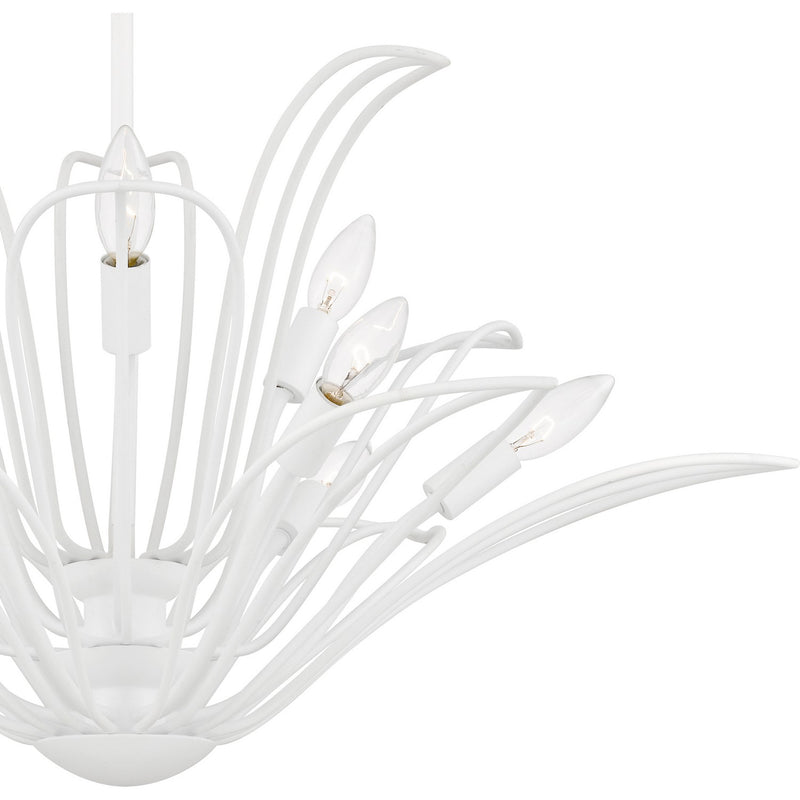 Quoizel TLH5032SW Nine Light Chandelier, Sand White