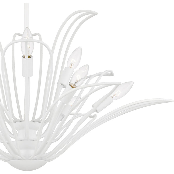 Quoizel TLH5032SW Nine Light Chandelier, Sand White