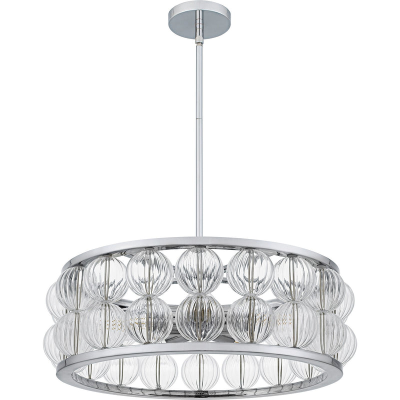Quoizel TRK2823C Five Light Pendant, Polished Chrome