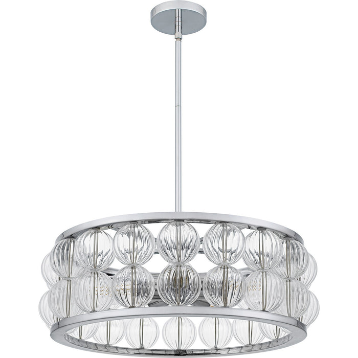 Quoizel TRK2823C Five Light Pendant, Polished Chrome