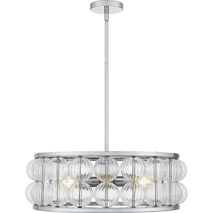 Quoizel TRK2823C Five Light Pendant, Polished Chrome