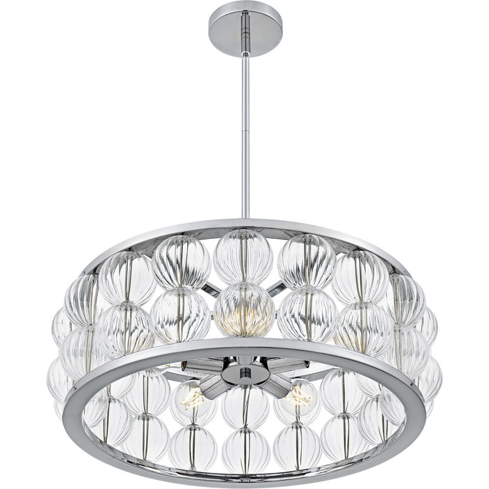 Quoizel TRK2823C Five Light Pendant, Polished Chrome