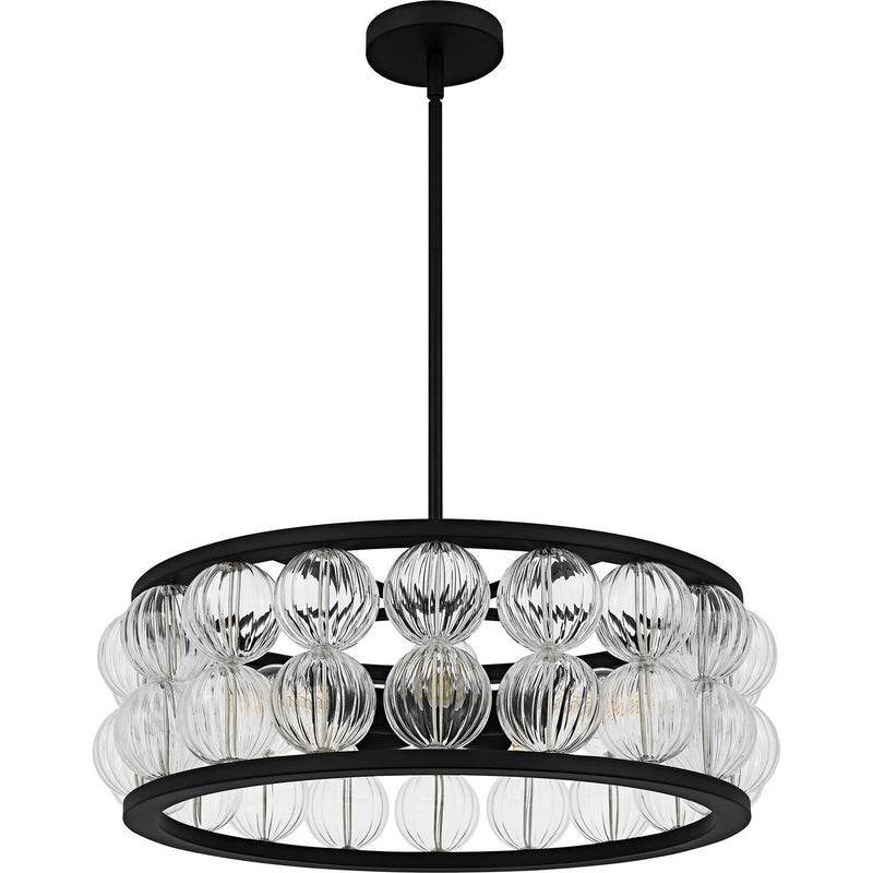 Quoizel TRK2823MBK Five Light Pendant, Matte Black