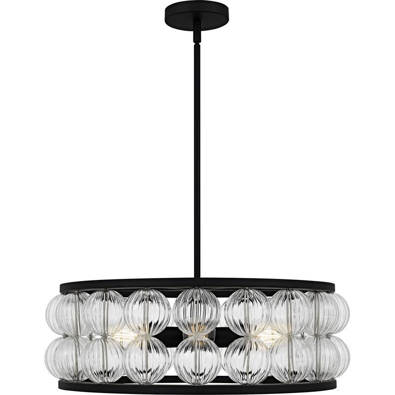 Quoizel TRK2823MBK Five Light Pendant, Matte Black