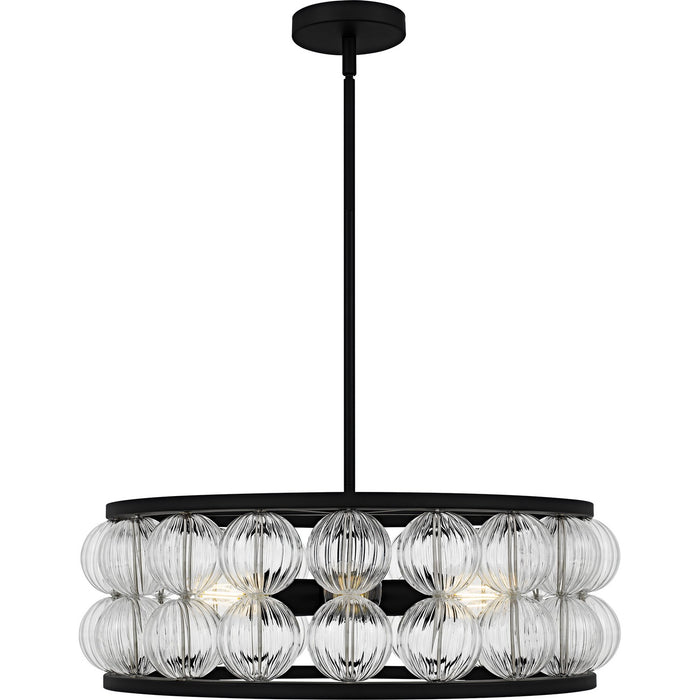 Quoizel TRK2823MBK Five Light Pendant, Matte Black