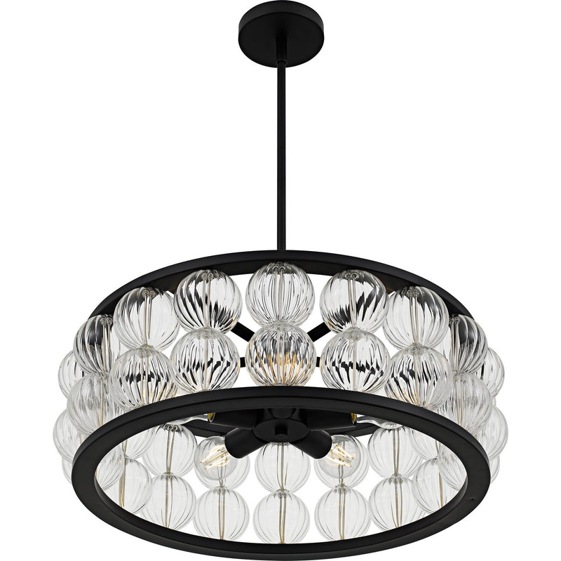 Quoizel TRK2823MBK Five Light Pendant, Matte Black