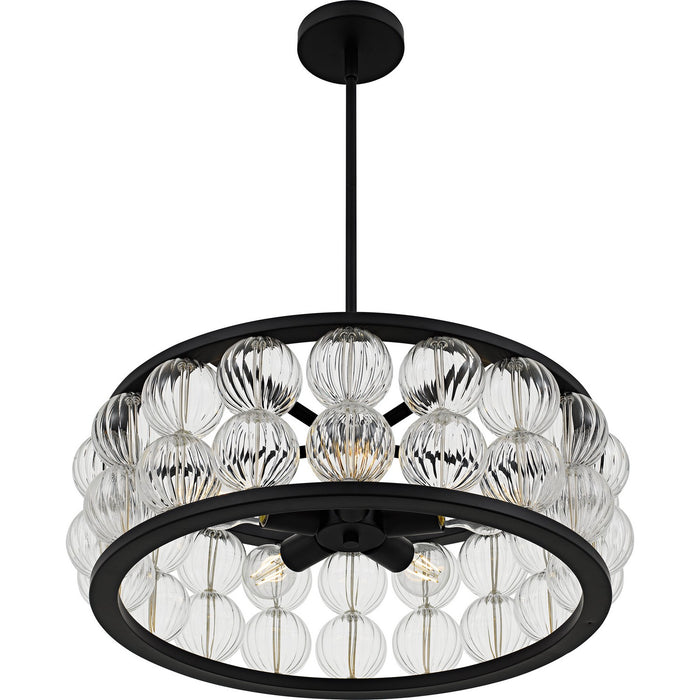 Quoizel TRK2823MBK Five Light Pendant, Matte Black