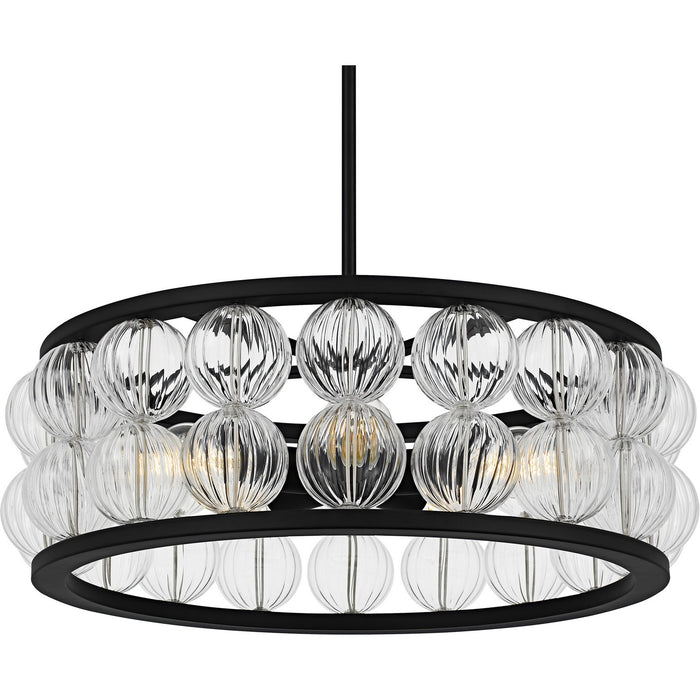 Quoizel TRK2823MBK Five Light Pendant, Matte Black