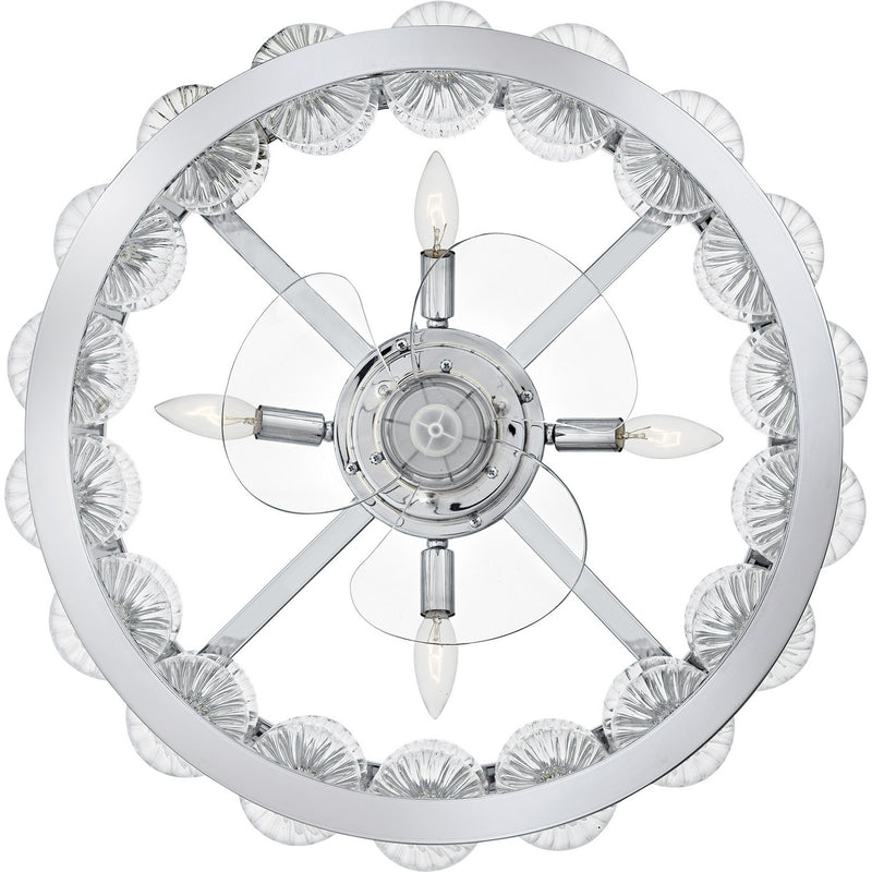 Quoizel TRK3123C Four Light Fan Light, Polished Chrome